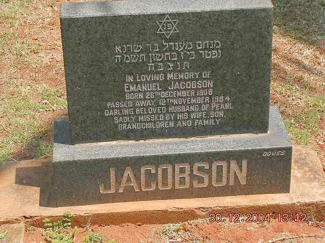 JACOBSON Emanuel 1909-1984