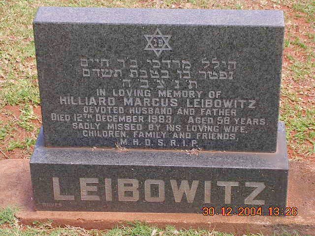 LEIBOWITZ Hilliard Marcus -1983