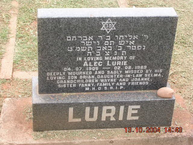 LURIE Alec 1906-1989