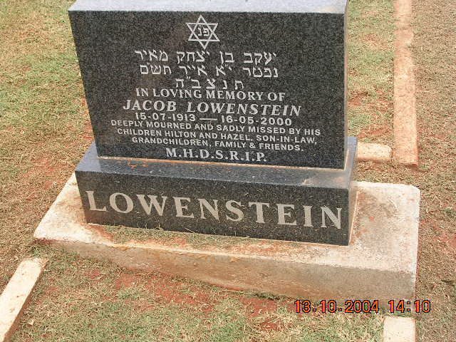 LOWENSTEIN Jacob 1913-2000