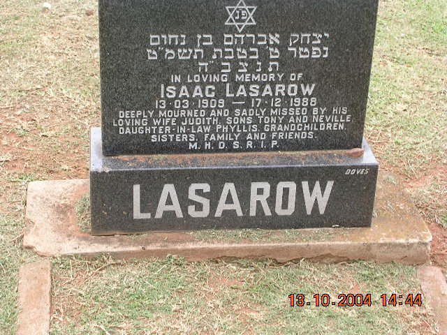 LASAROW Issac 1909-1988