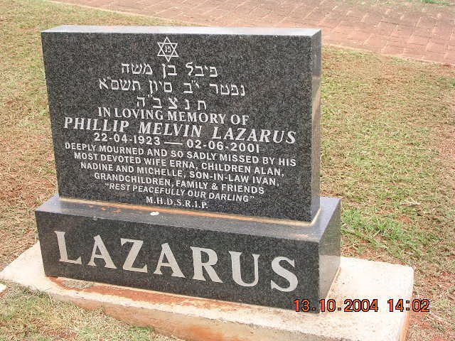 LAZARUS Phillip Melvin 1923-2001