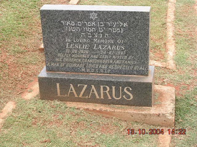 LAZARUS Leslie 1926-1997