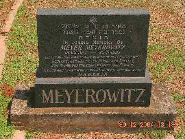 MEYEROWITZ Meyer 1917-1997
