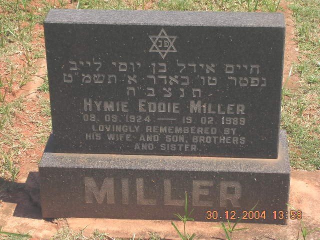 MILLER Hymie Eddie 1924-1989