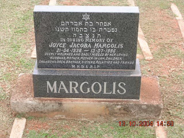 MARGOLIS Joyce Jacoba 1938-1996
