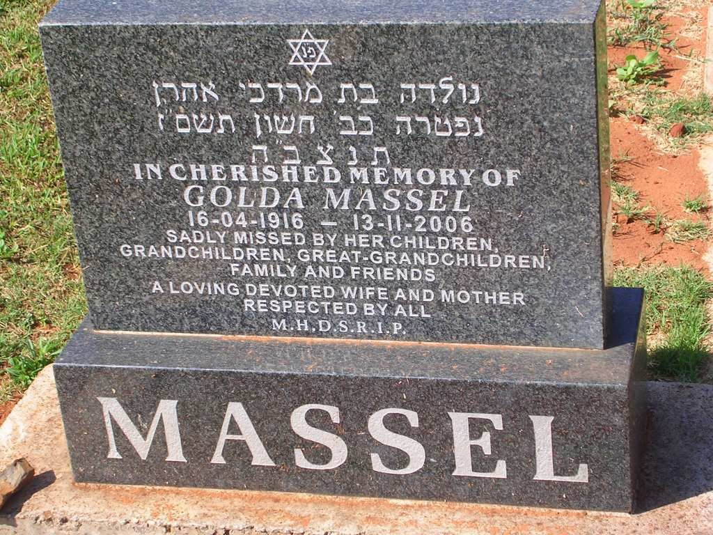 MASSEL Golda 1916-2006