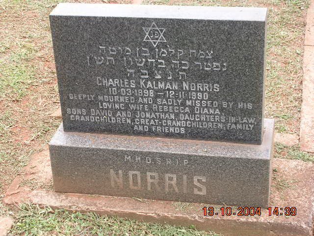 NORRIS Charles Kalman 1898-1990