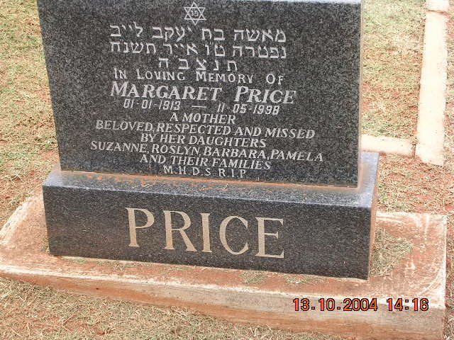 PRICE Margaret 1913-1998