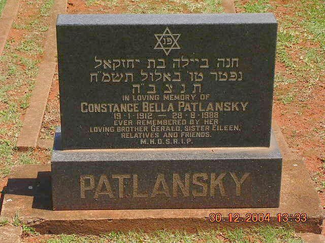 PATLANSKY Constance Bella 1912-1988