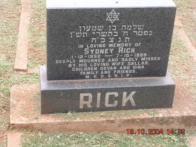 RICK Sydney 1952-1989