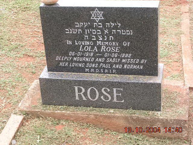 ROSE Lola 1918-1992