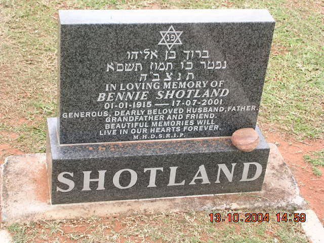 SHOTLAND Bennie 1915-2001
