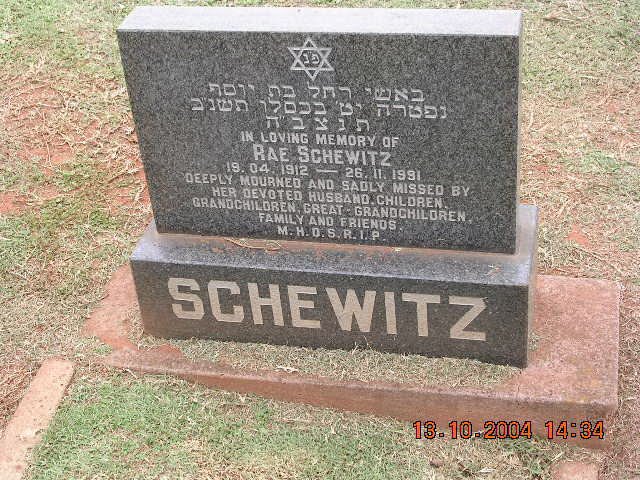 SCHEWITZ Rae 1912-1991