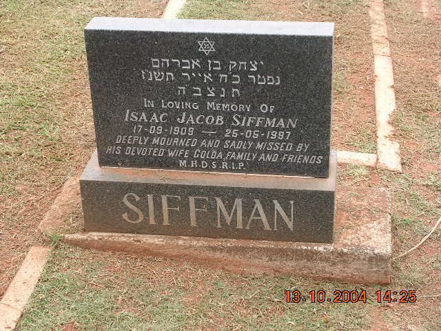 SIFFMAN Isaac Jacob 1909-1997