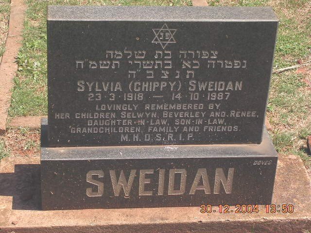 SWEIDAN Sylvia 1918-1987