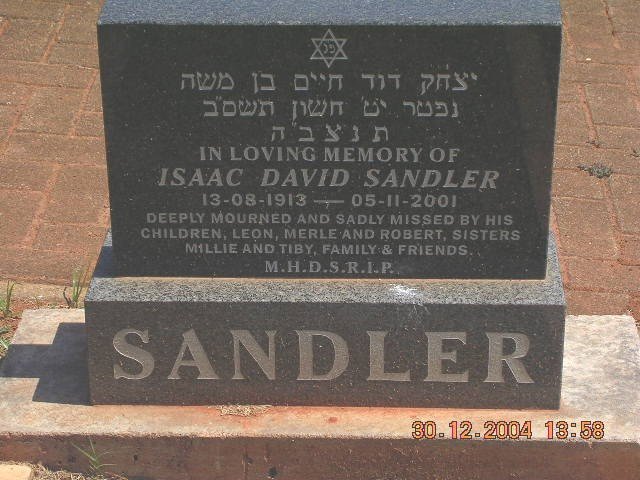 SANDLER Isaac David 1913-2001