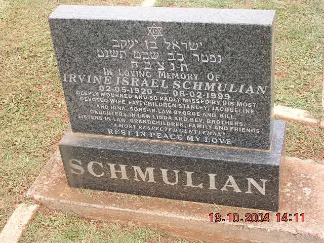 SCHMULIAN Irvine Israel 1920-1999