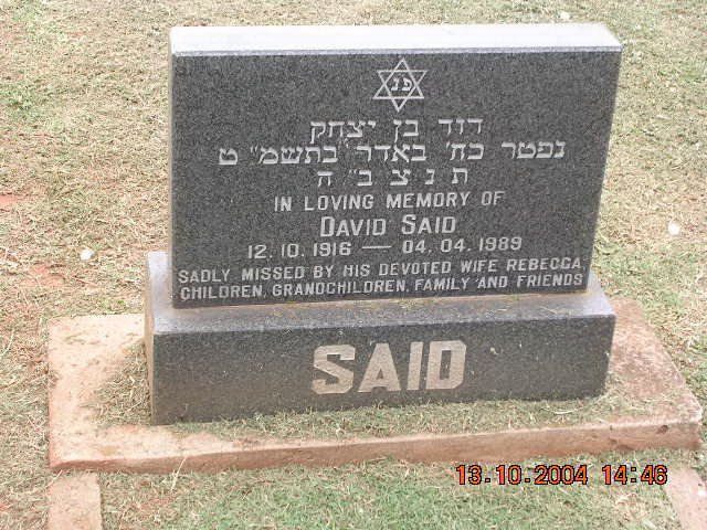SAID David 1916-1989
