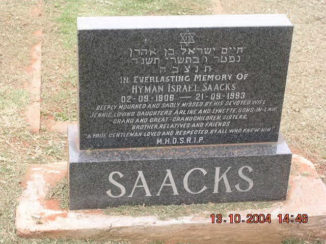 SAACKS Hyman Israel 1906-1993