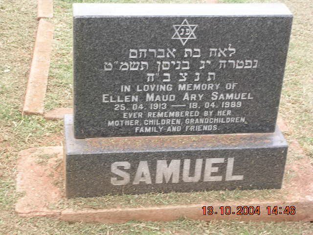 SAMUEL Ellen Maud Ary 1913-1989