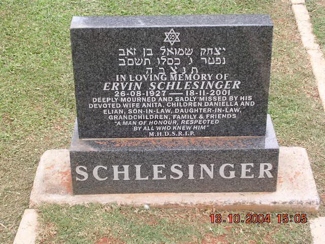 SCHLESINGER Ervin 1927-2001