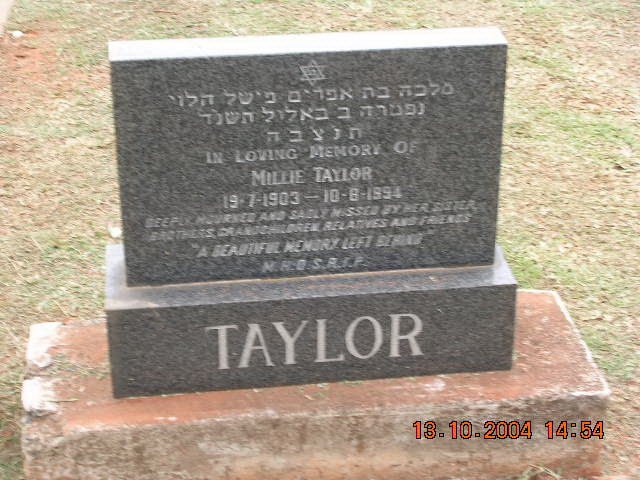 TAYLOR Millie 1903-1994