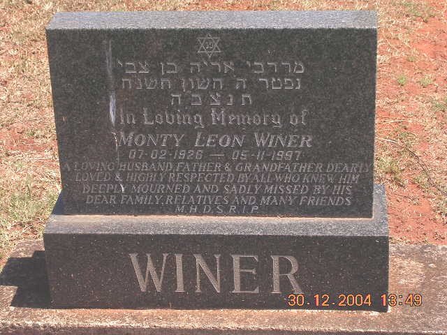 WINER Monty Leon 1926-1997