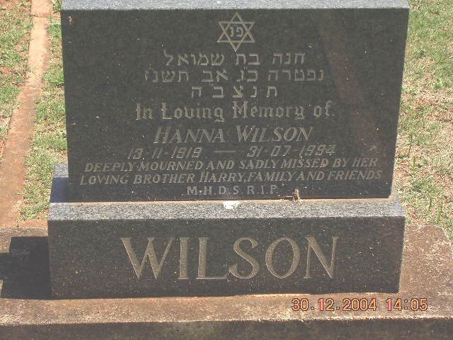 WILSON Hanna 1919-1994