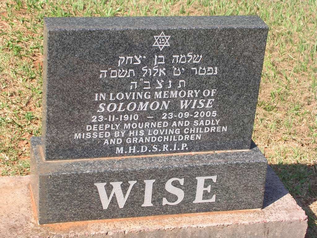 WISE Solomon 1910-2005