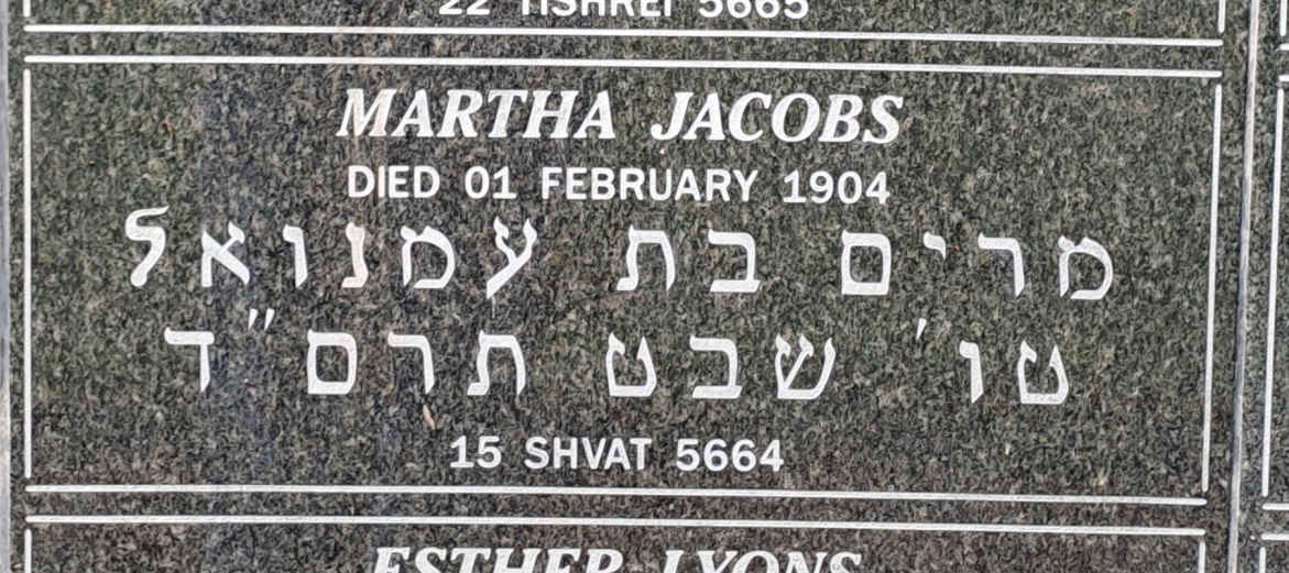 JACOBS Martha -1904