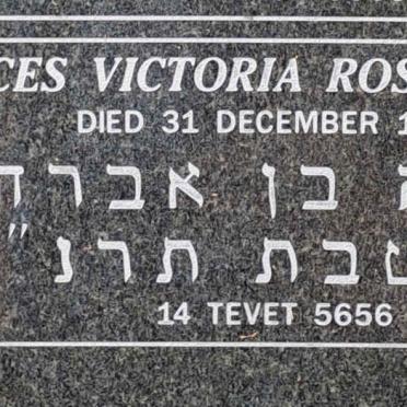 ROSETTENSTEIN Frances Victoria -1895