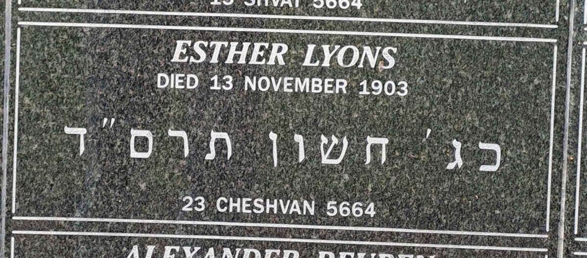 LYONS Esther -1903