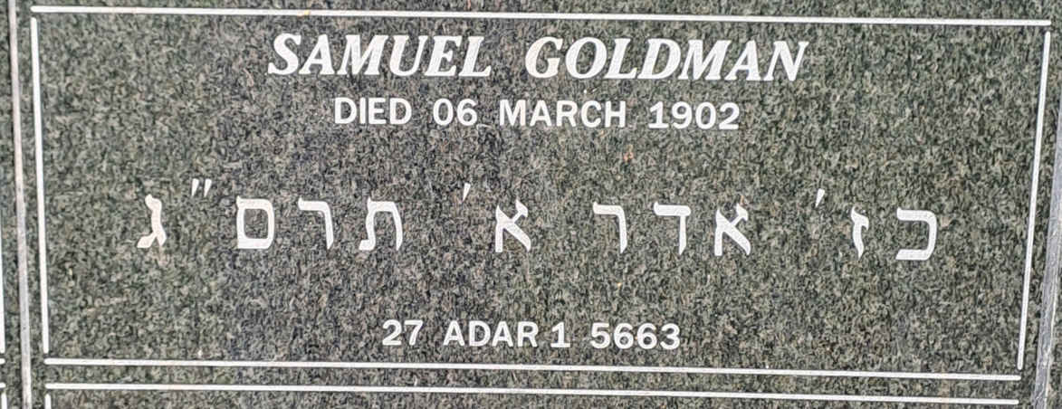 GOLDMAN Samuel -1902
