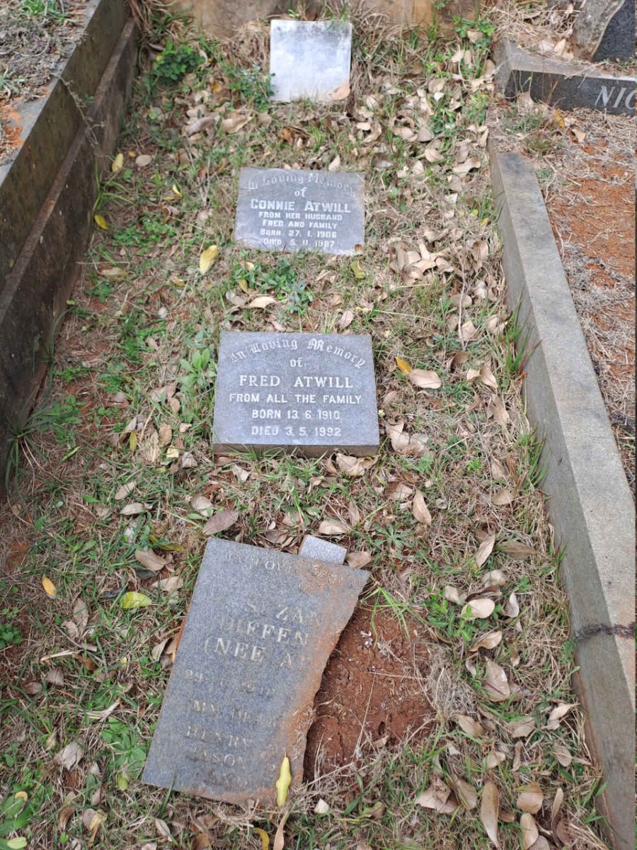 ATWILL Fred 1910-1992 & Connie 1906-1987 ::DIFFEN? Suzann? nee ATTWELL