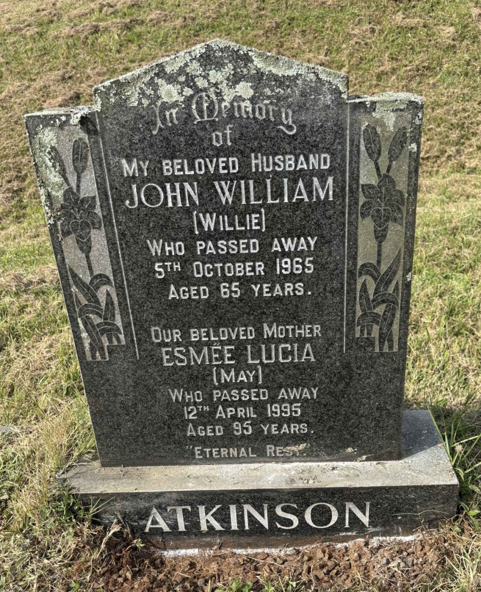 ATKINSON John William -1965 & Esmee Lucia -1995