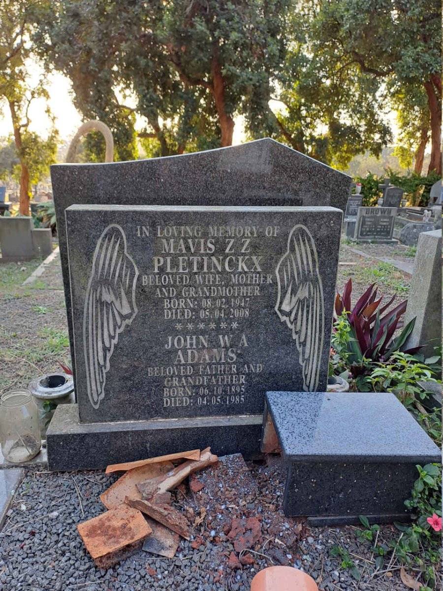 ADAMS John W.A. 1895-1985 :: PLETINCKX Mavis Z.Z. 1947-2008