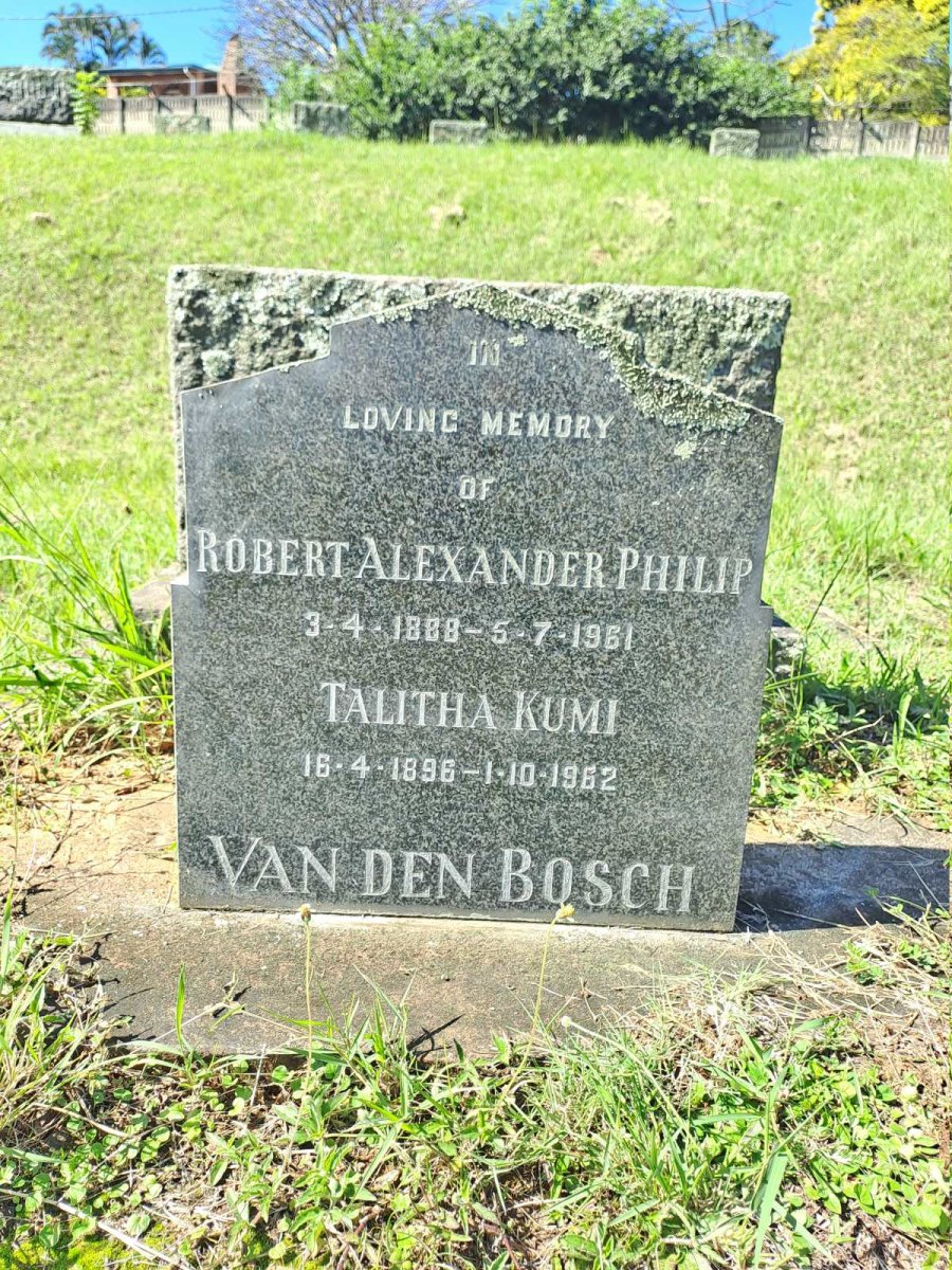 BOSCH Robert Alexander Philip, van den 1888-1961 & Talitha Kumi 1896-1962