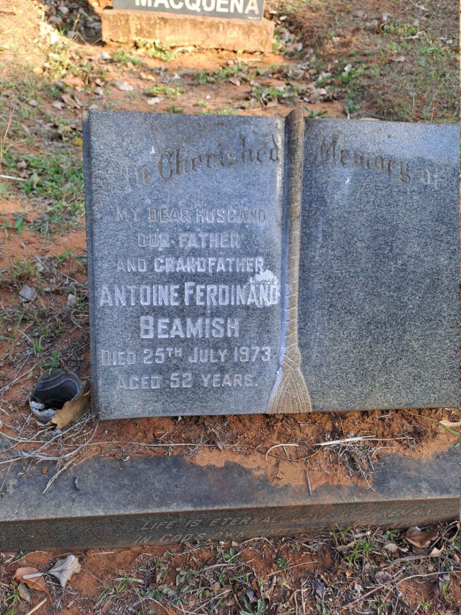 BEAMISH Antoine Ferdinand -1973