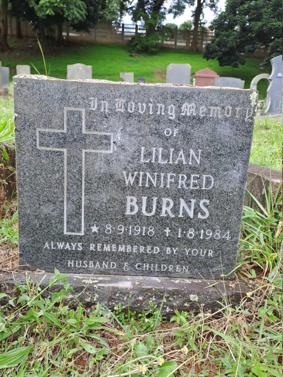 BURNS Lilian Winifred 1918-1984