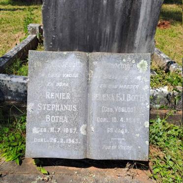 BOTHA Renier Stephanus 1867-1963 & Helena F.J. nee VOSLOO -1945