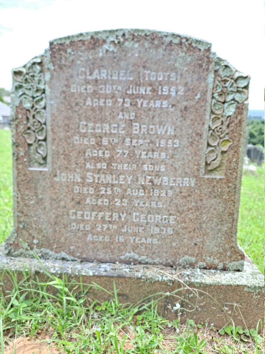 BROWN George -1953 :: BROWN Claribel -1952 :: BROWN John Stanley Newberry -1929 :: Geoffrey George -1938