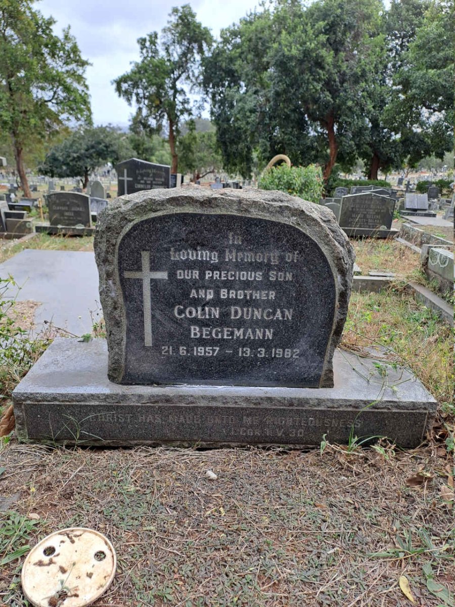 BEGEMANN Colin Duncan 1957-1982