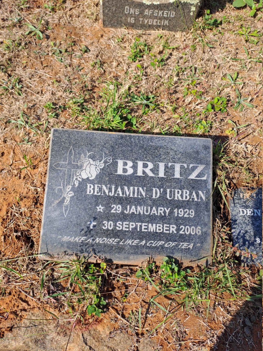 BRITZ Benjamin D'urban 1929-2006