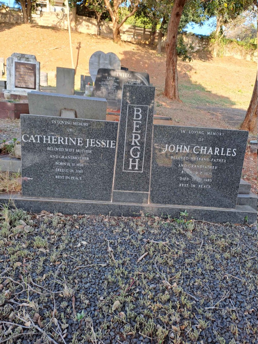 BERGH John Charles 1925-1985 & Catherine Jessie 1926-2003