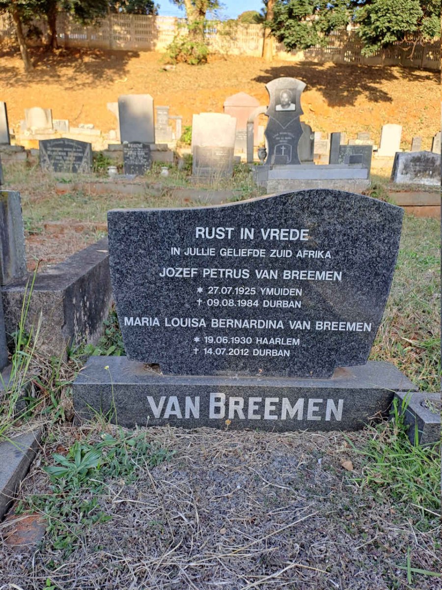 BREEMEN Jozef Petrus, van 1925-1984 & Maria Louisa Bernardina 1930-2012