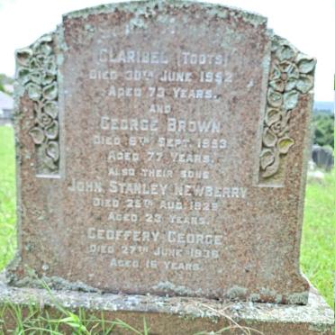 BROWN George -1953 :: BROWN Claribel -1952 :: BROWN John Stanley Newberry -1929 :: Geoffrey George -1938