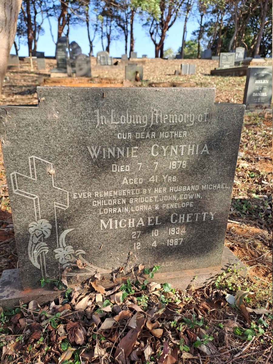 CHETTY Michael 1934-1987 & Winnie Cynthia -1978