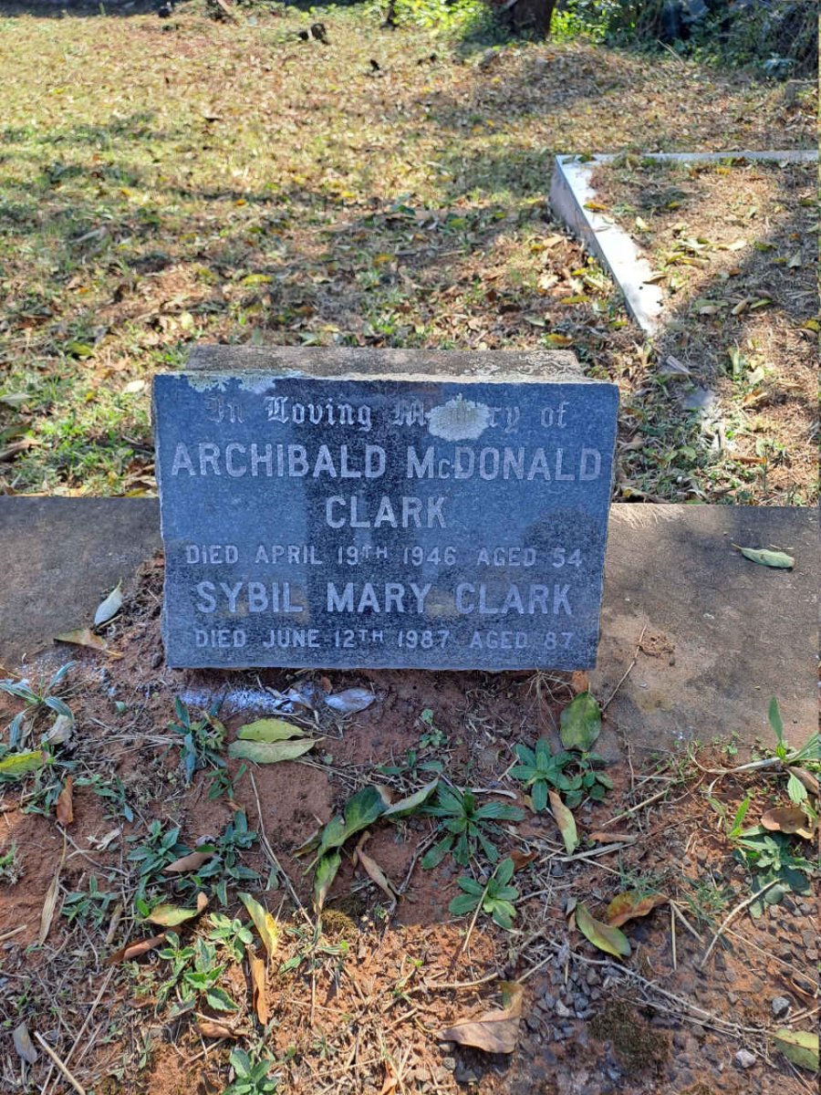 CLARK Archibald McDonald -1946 & Sybil Mary -1987