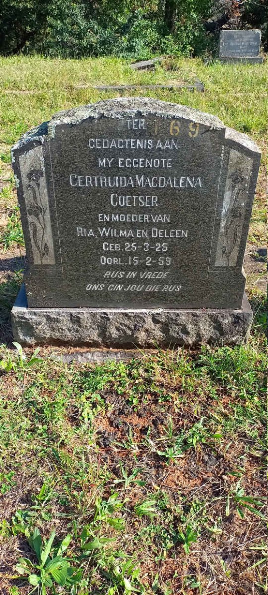 COETSER Gertruida Magdalena 1925-1959